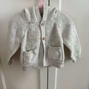 Little earthling 12-18m Speckled Knit Baby Cardigan